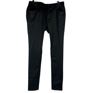 NWOT BAUBAX Merino Wool Blend Stain Water Resistant Trouser Black 10 / 34 TALL